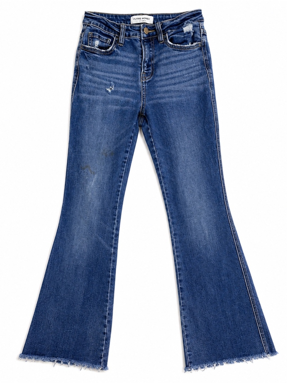 Flying Monkey High Rise Bootcut Jeans Distressed Raw Hem Size 25